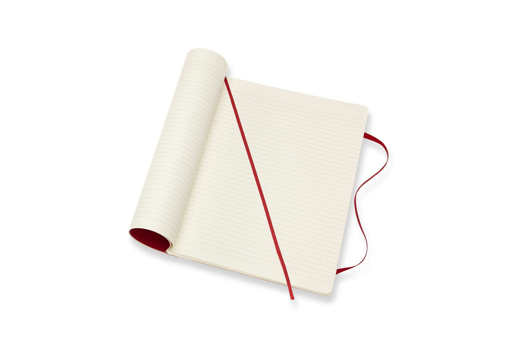 Moleskine notitieboekje softcover x-large gelinieerd rood