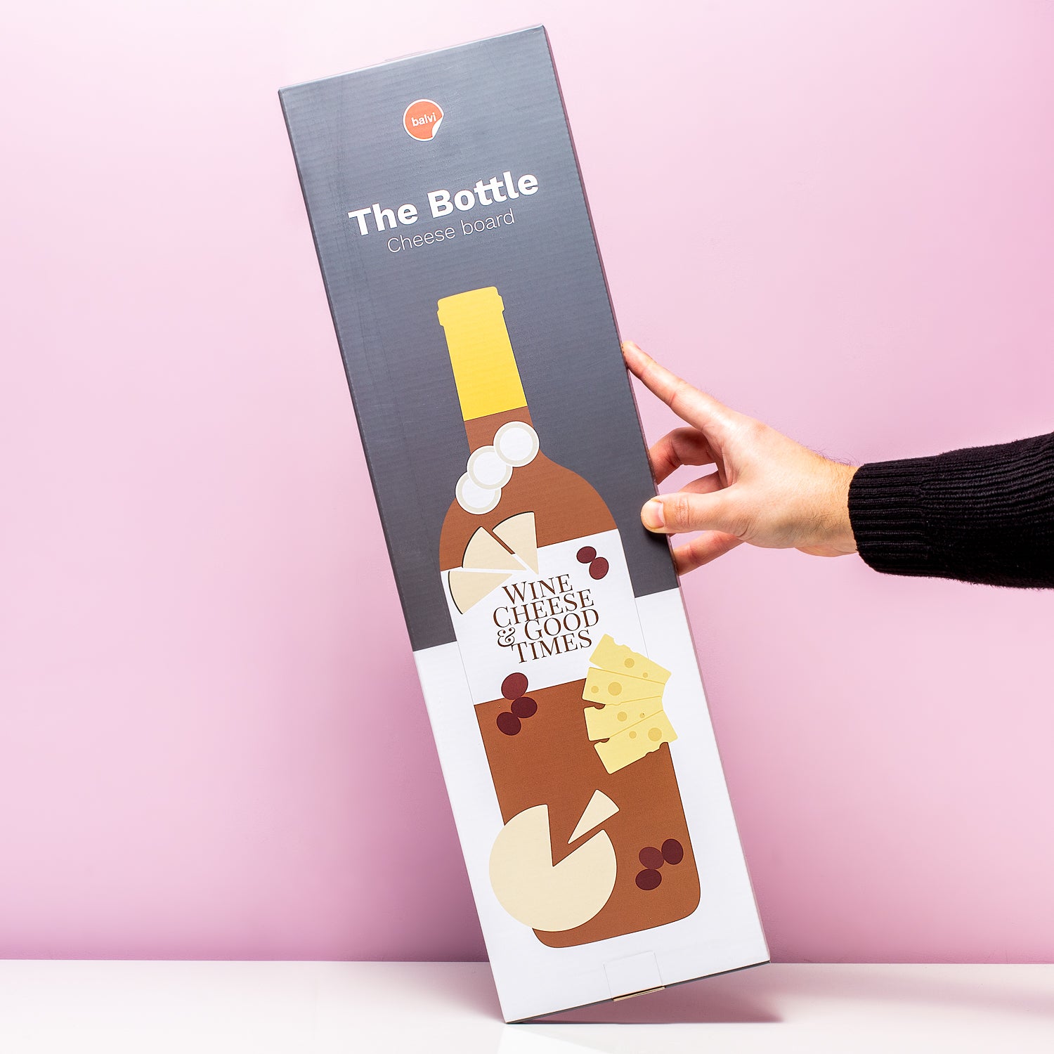 Käseplatte Die Flasche