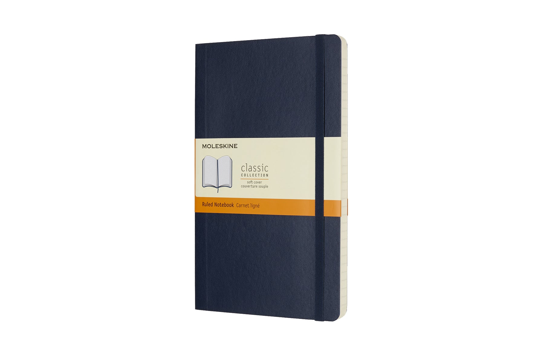 Moleskine notitieboekje softcover groot gelinieerd saffierblauw