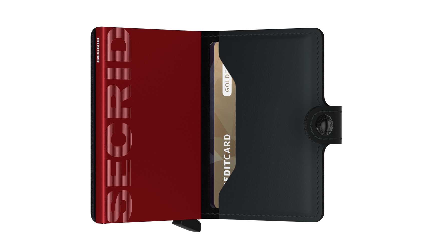 Secrid Miniwallet mat zwart &amp; rood