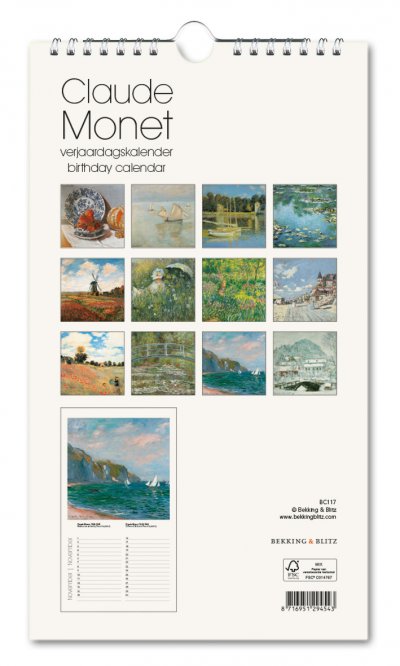 Birthday Calendar Claude Monet