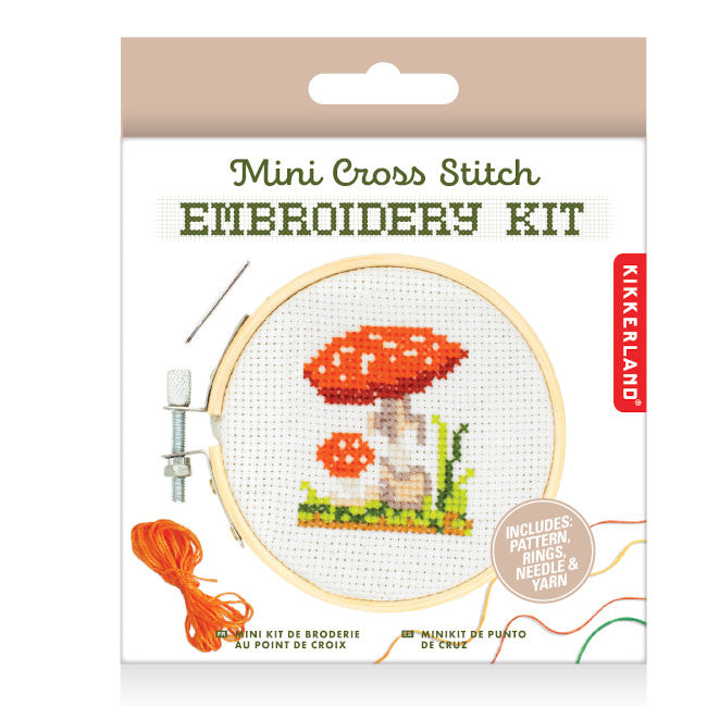 Mini Cross Stitch Borduurpakket - Paddestoel