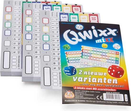 Qwixx Mixx Scorebloks