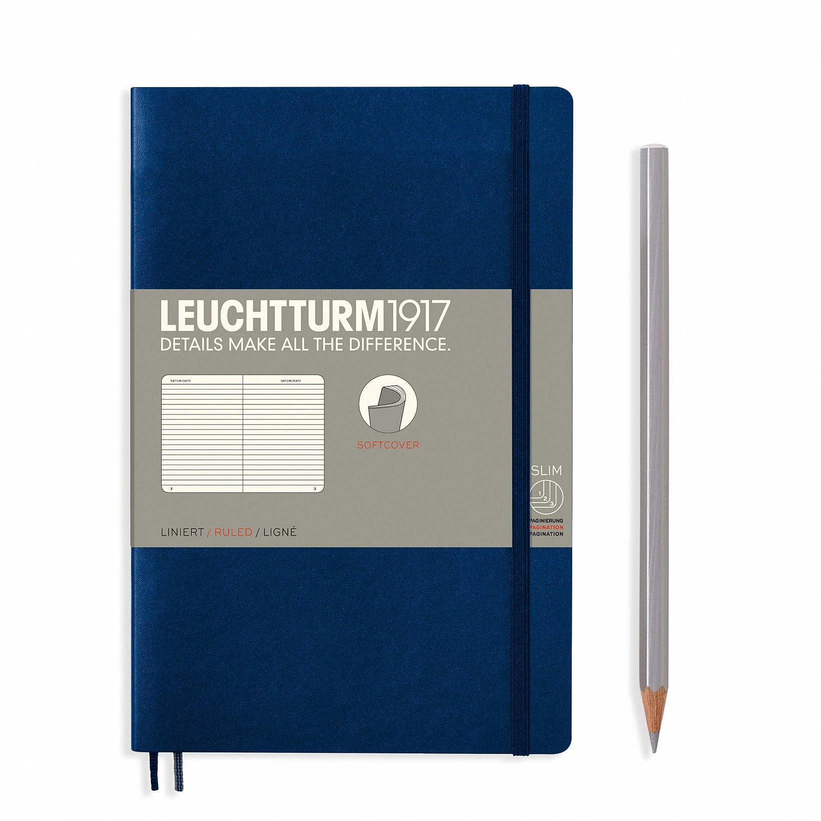 Leuchtturm paperback gelinieerd notitieboekje (B6+) softcover