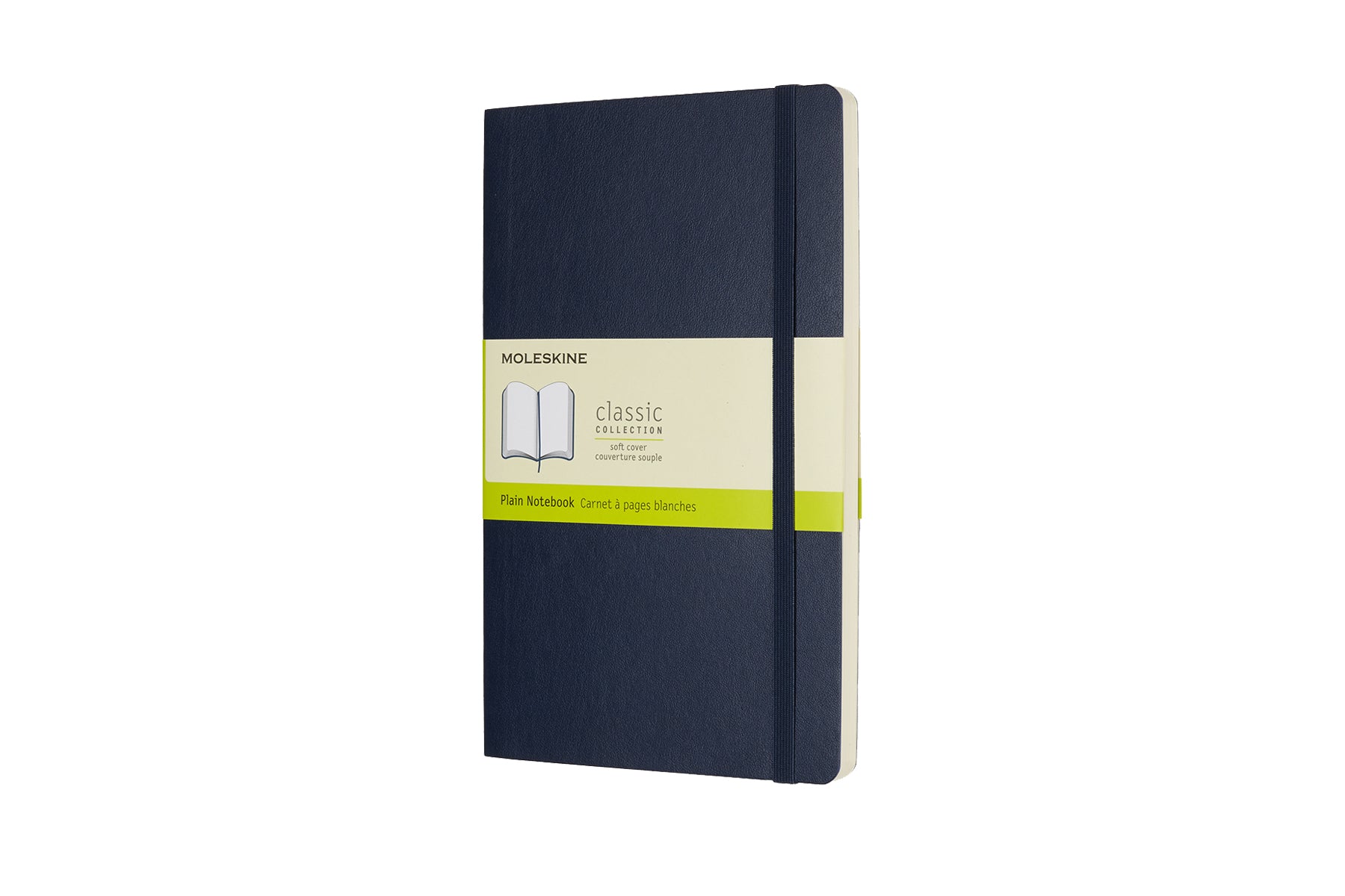 Moleskine notebook softcover large plain sapphire blue