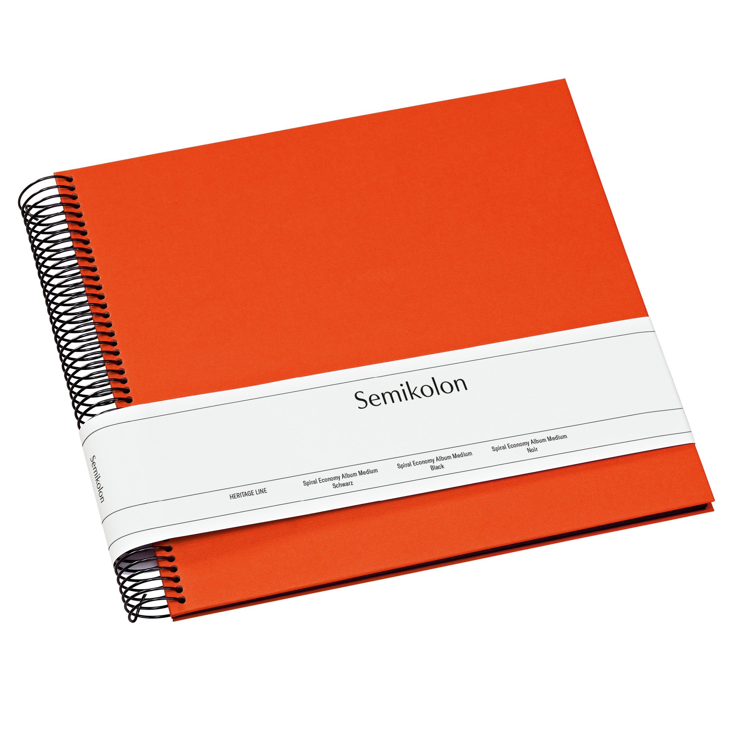 Semikolon Photo Album Spiral Economy Black Medium