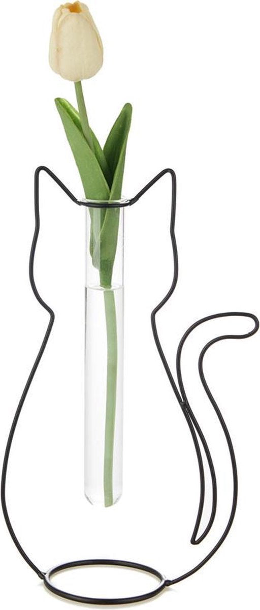 Silhouet Fles Vaas Kat