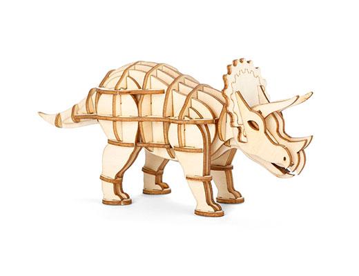 3D Wooden Puzzle: Triceratops
