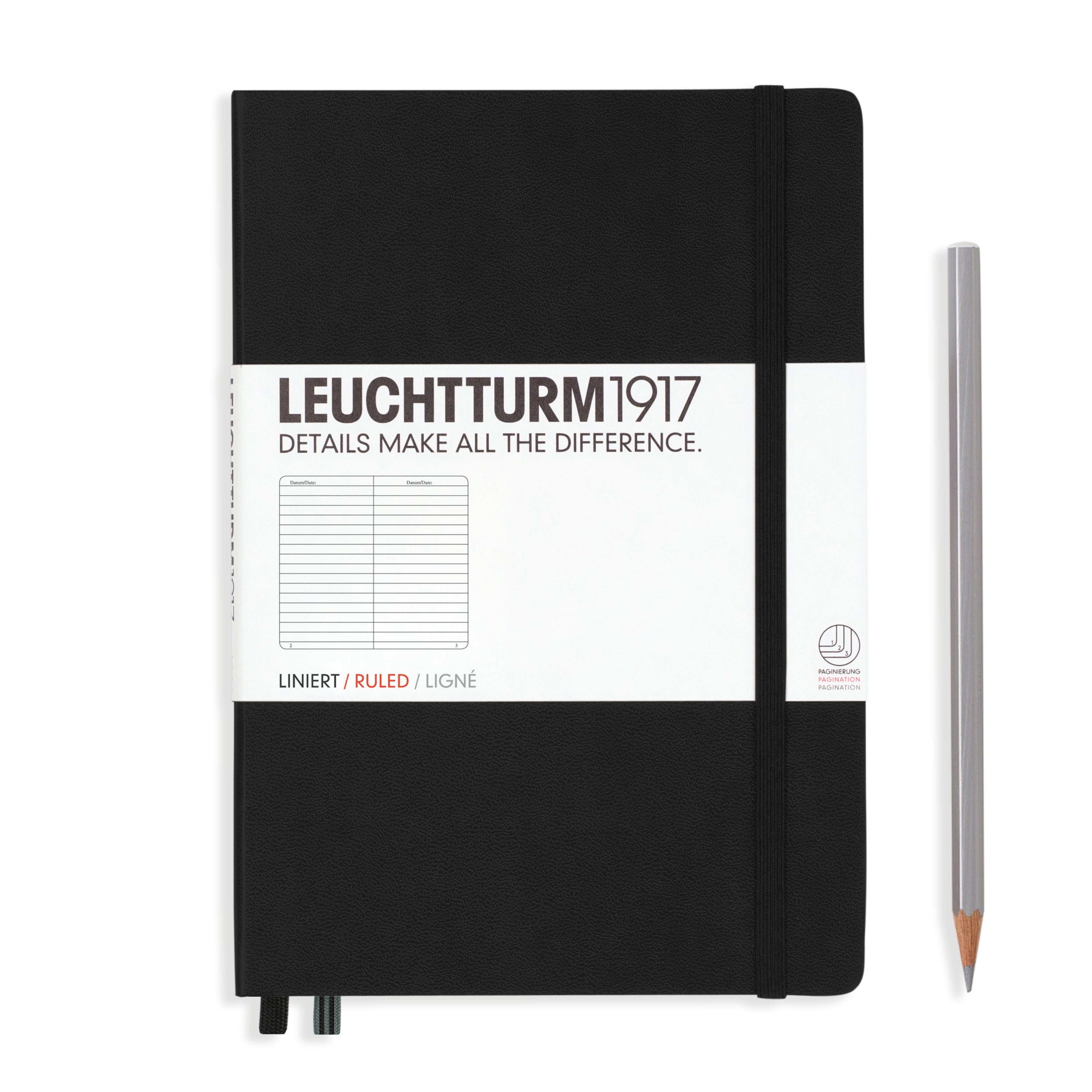 Leuchtturm Notizbuch Liniert Medium (A5) Hardcover