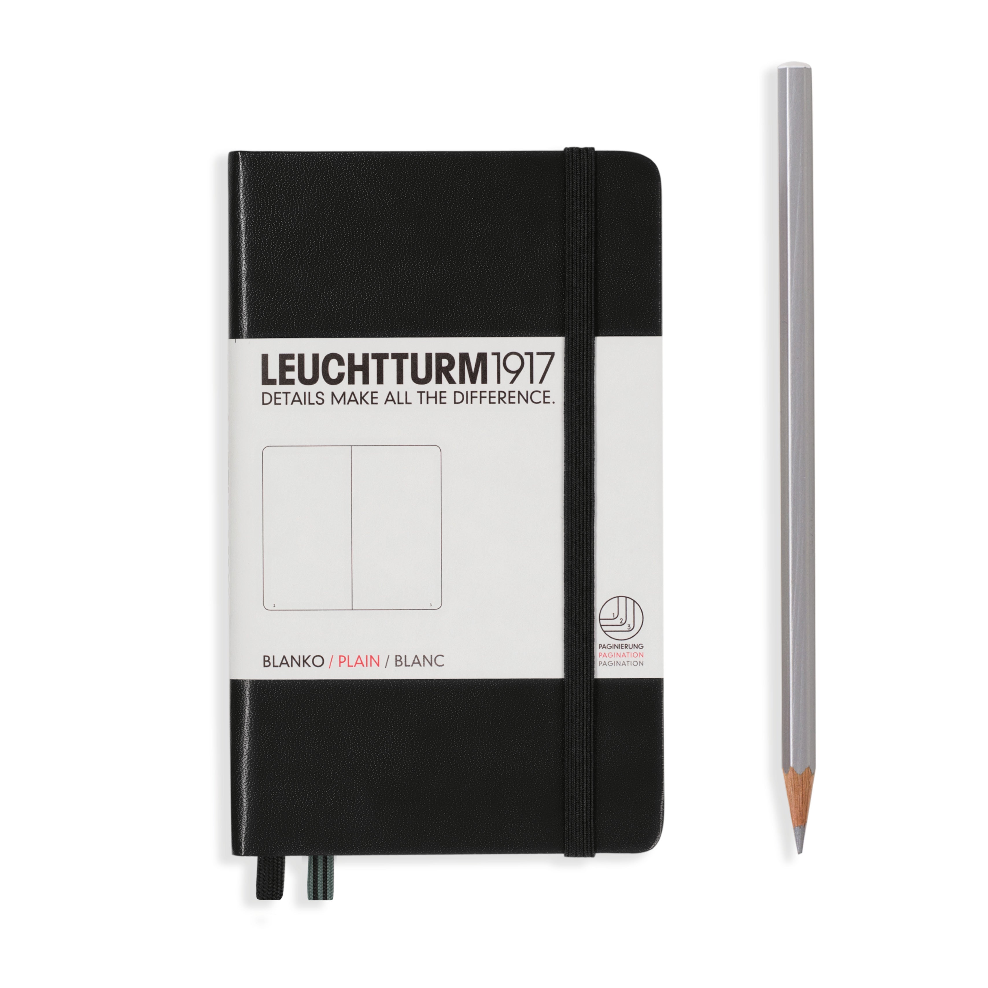Leuchtturm Notizbuch  Blanko Pocket (A6) Hardcover