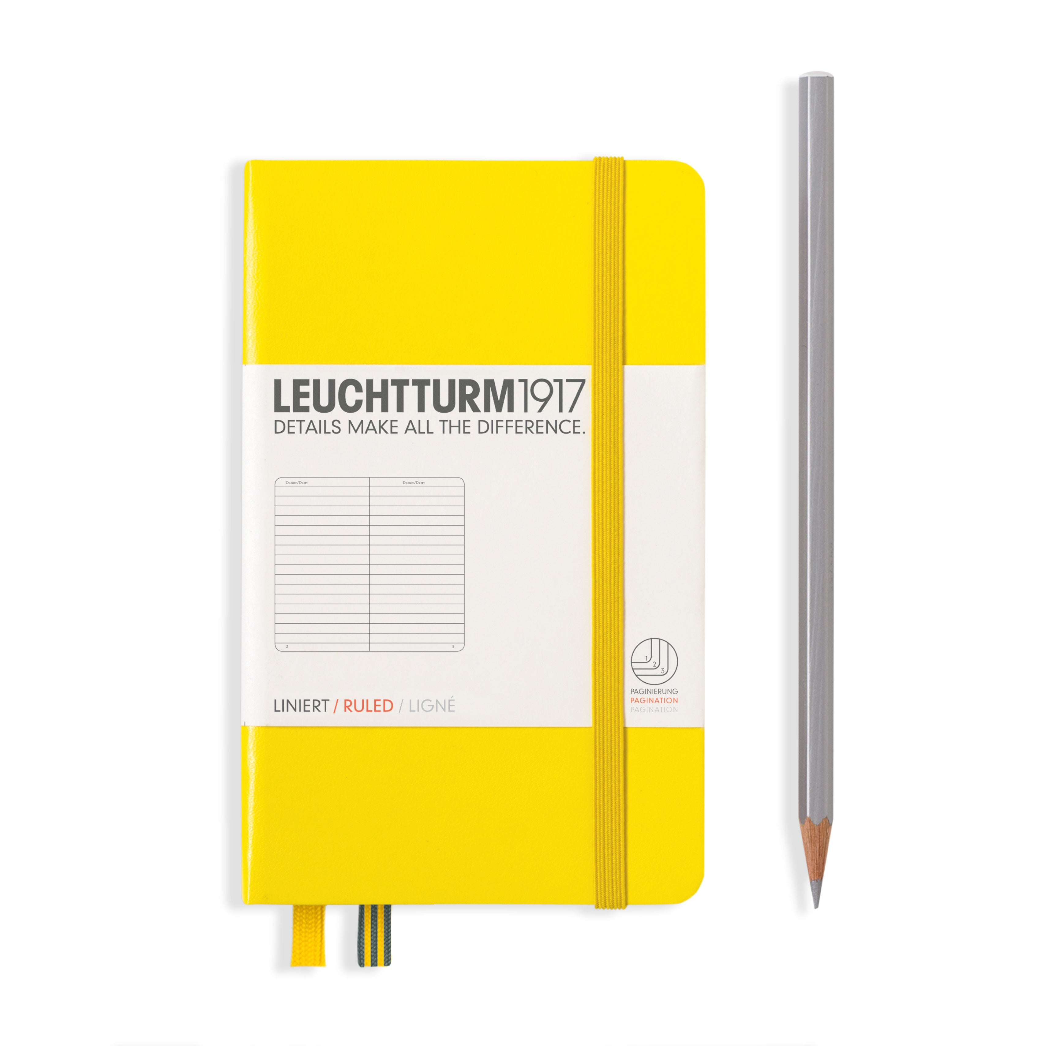 Leuchtturm Notizbuch Liniert Pocket (A6) Hardcover